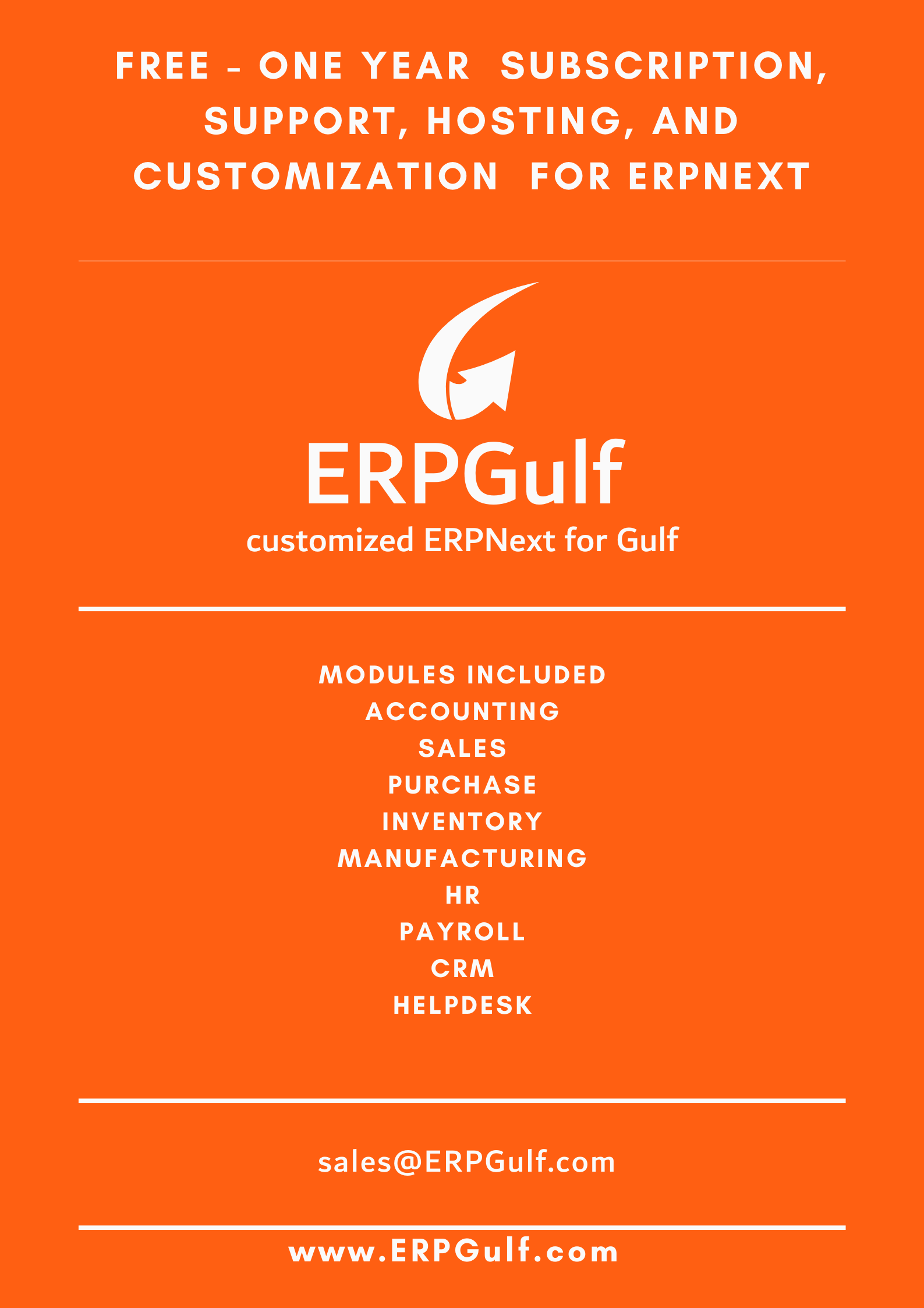 ERPGulf - One year FREE - Cover Image